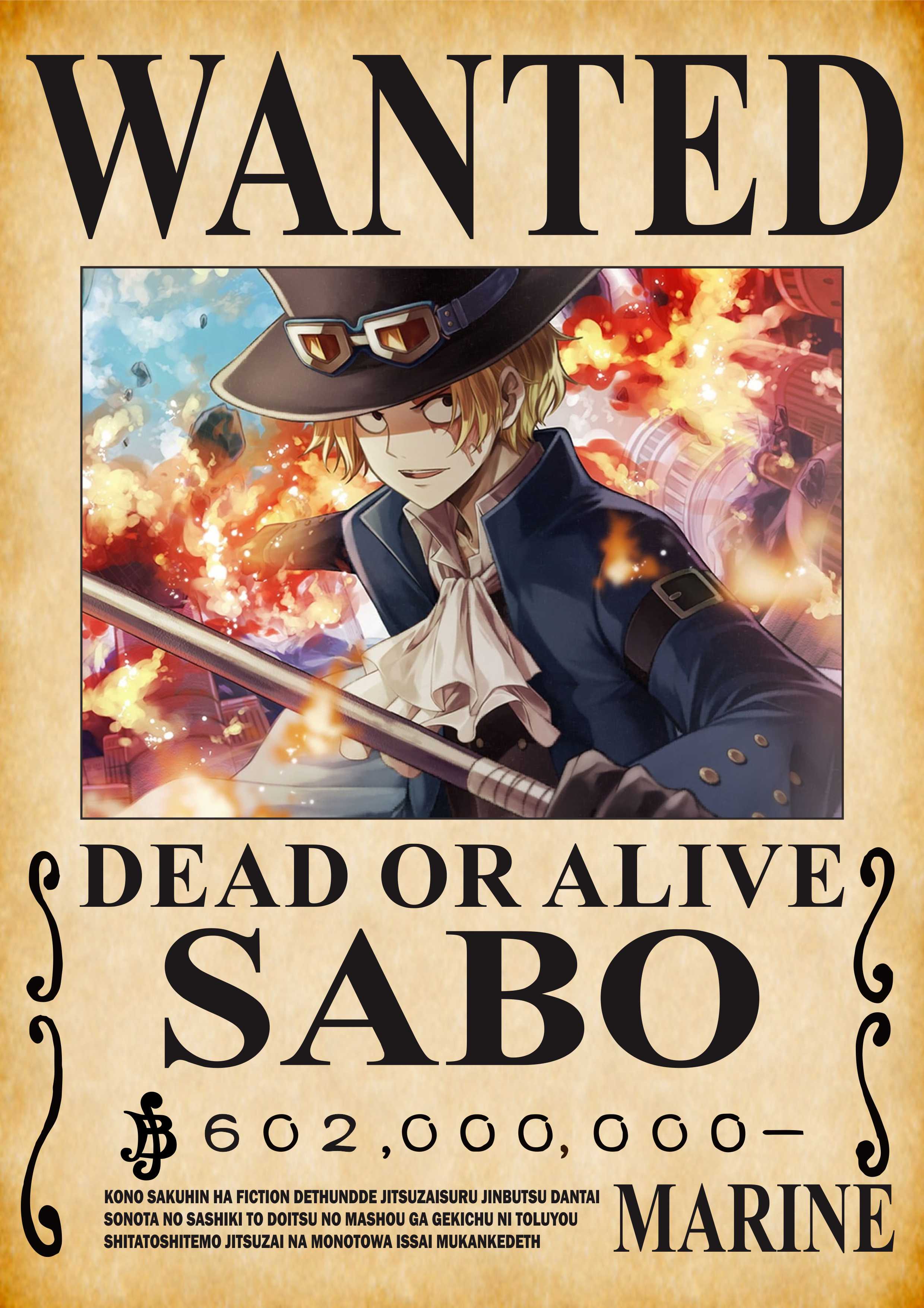 Poster Bounty Pasukan Revolusioner Army One Piece Dragon, Sabo, Ivankov