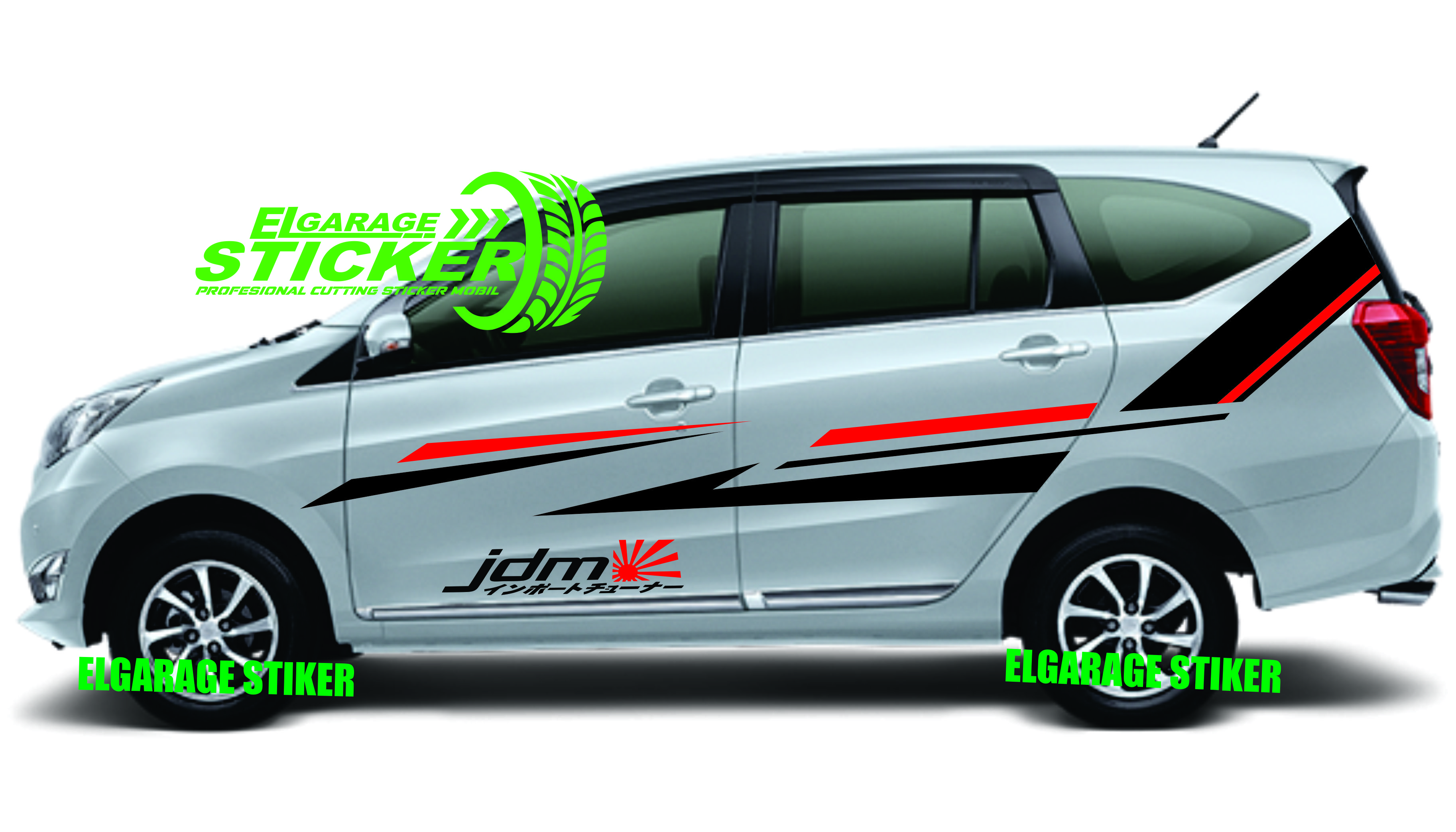 Stiker mobil toyota calya cutting stiker body samping mobil calya