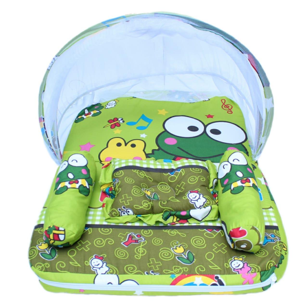 Kasur bayi kelambu lipat satu set