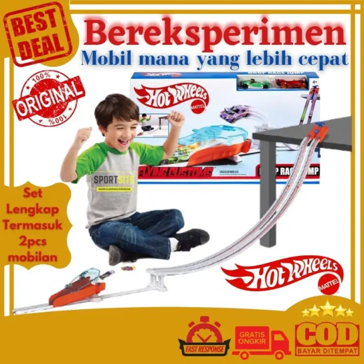 hot wheels drop race jump track set