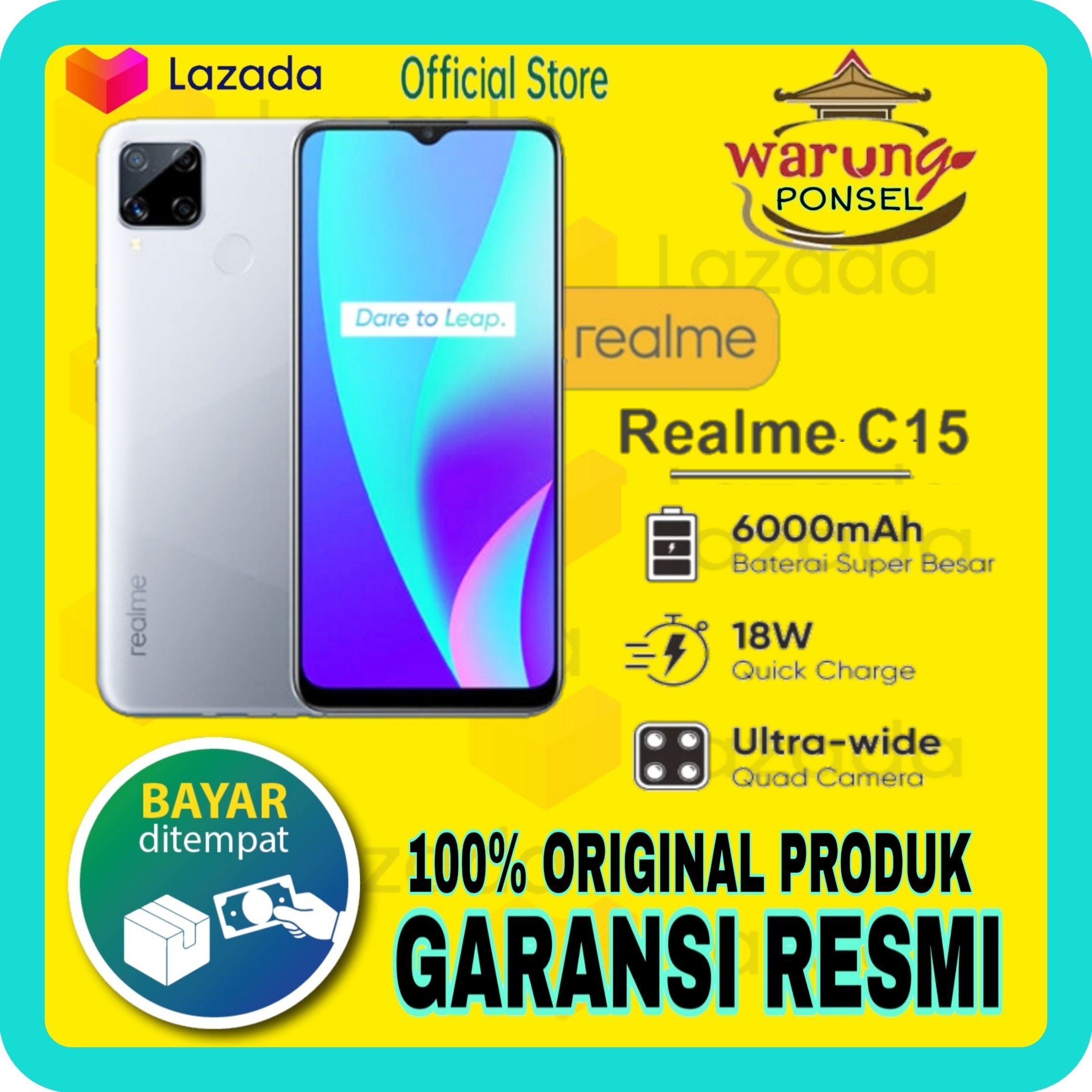 Hp Realme C15 Ram 4 64 Dan Ram 3 64 Quad Camera Garansi Resmi Realme Harga Murah Harga Promo 100 Original Hp Baru Warung Ponsel Jamin Ori Lazada Indonesia