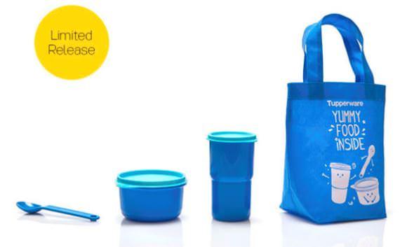 Festive Set Lunch Set Wadah Bekal  Tupperware Blue 2019