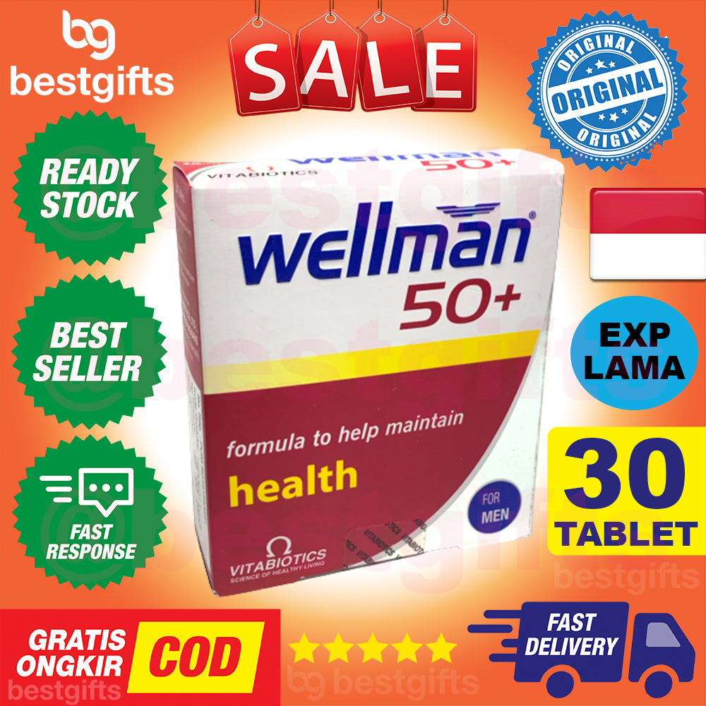VITABIOTICS WELLMAN 50+ 50 PLUS VITAMIN KESEHATAN DAYA TAHAN TUBUH