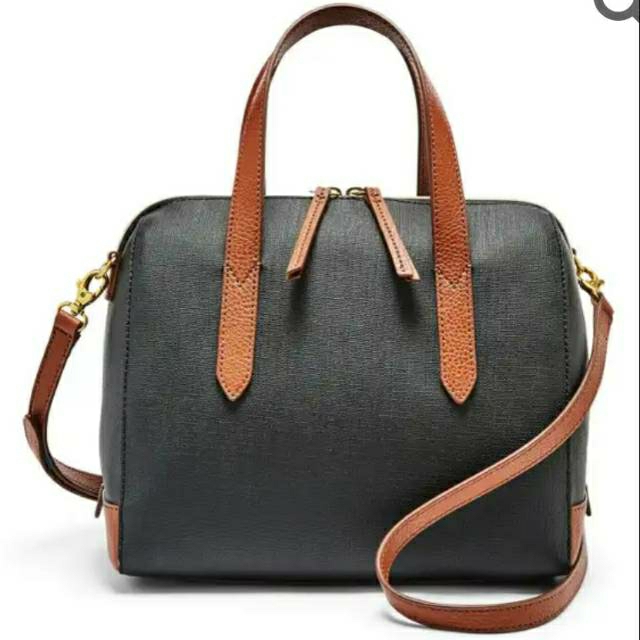 Fossil Original Sydney Satchel Black Multi Ready Stock