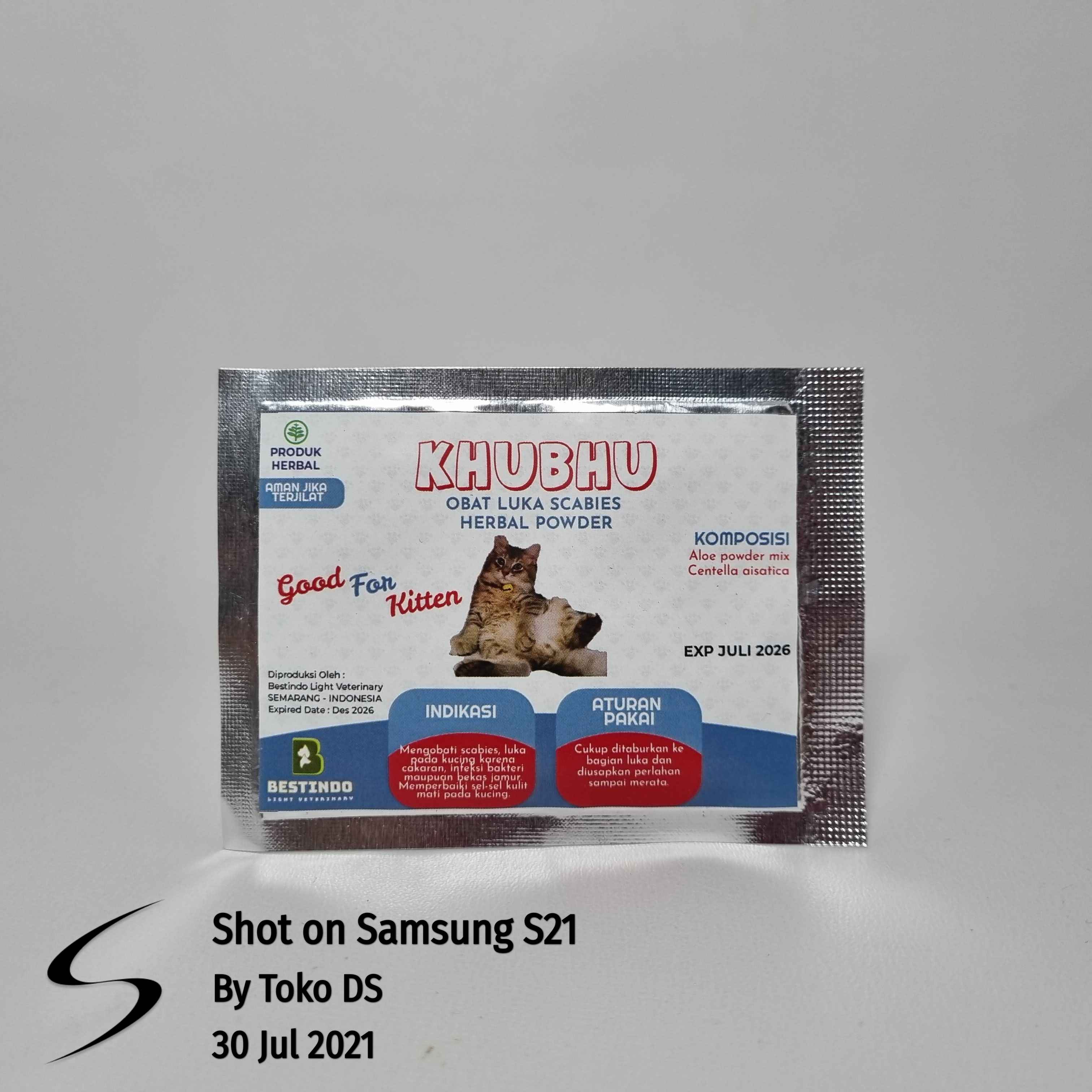 Khubhu Cat Kitten Obat Tabur Luka Scabies Herbal Obat Jamur Kitten