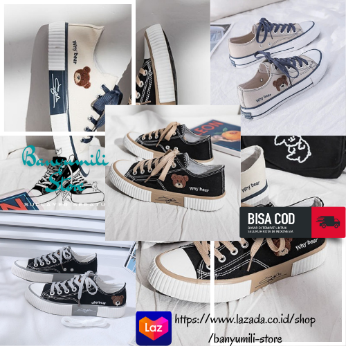 Sepatu Casual Canvas Wanita Import Korea Why Bear / Sepatu Kets Korean Style Kekinian Terbaru Sepatu Casual Canvas Wanita Import Korea Why Bear / Sepatu Kets Korean Style Kekinian Terbaru