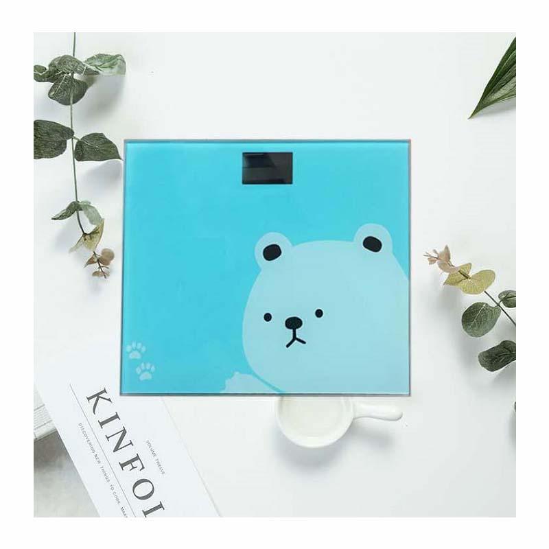 StarHome Timbangan Badan Digital Mini Kaca Maksimal 180 kg Digital Weight Scale Motif Kartun Unik