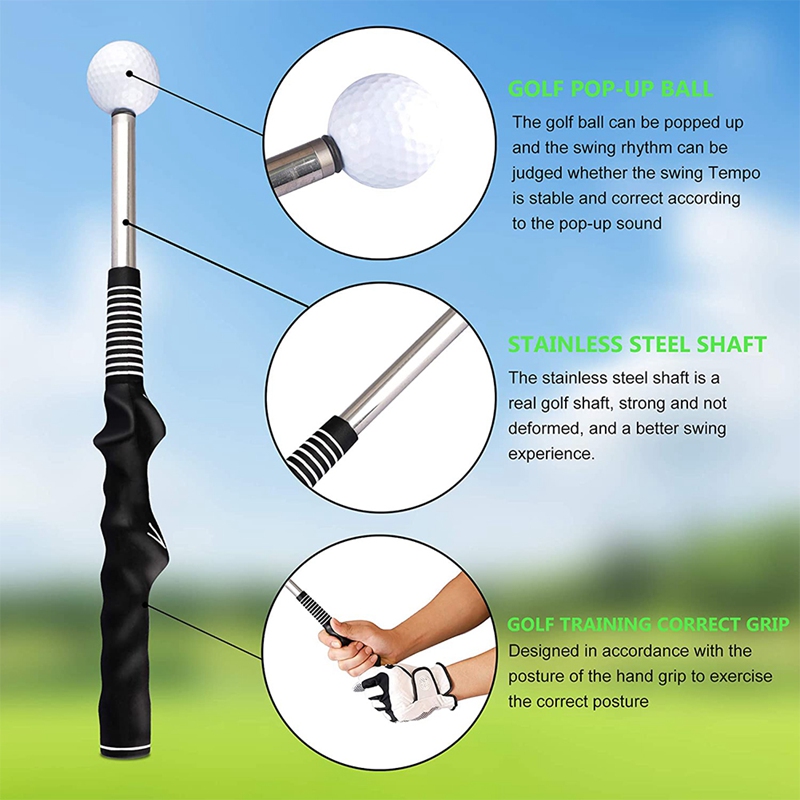 Golf Swing Trainer Aid - Power Flex Golf Swing Training Aid for Flexibility, Tempo, and Strength Golf Warm-Up Stick