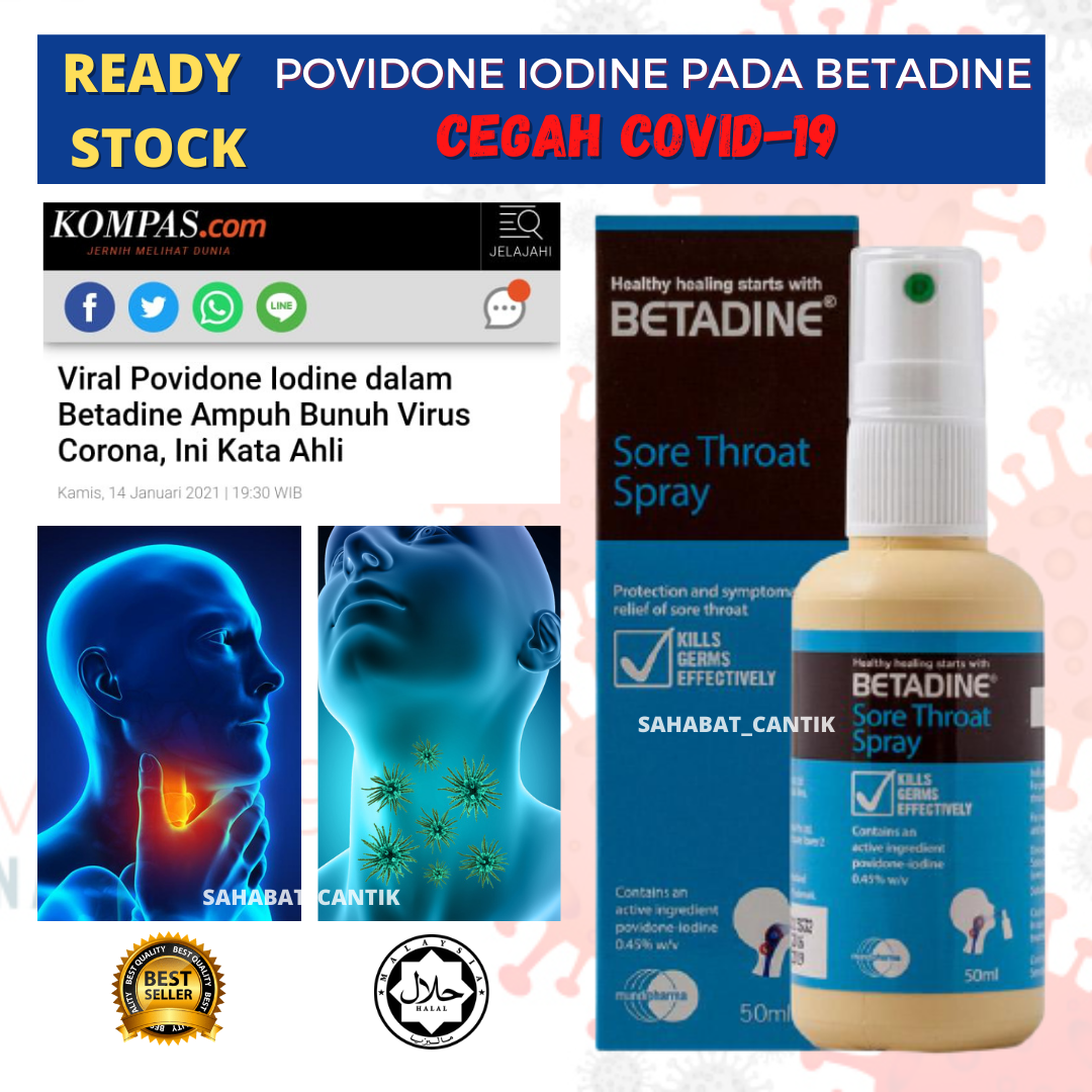 Jual Betadine Sore Throat Spray Terbaru Lazada Co Id