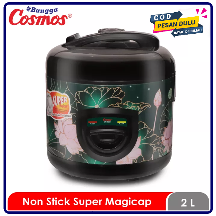 Rice Cooker Cosmos CRJ8228 White & Black Lotus Series Kapasitas 2