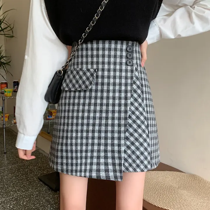 plaid skirt lazada