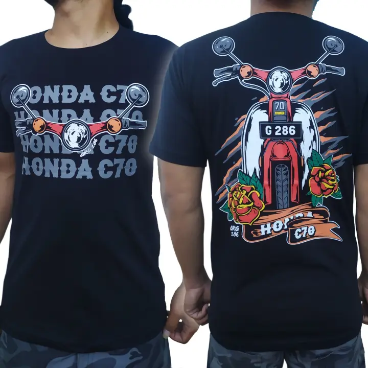 Kaos Motor Honda C70 03 Kaos Honda C70 03 Baju Motor Kaos Fake C70 Kaos C70