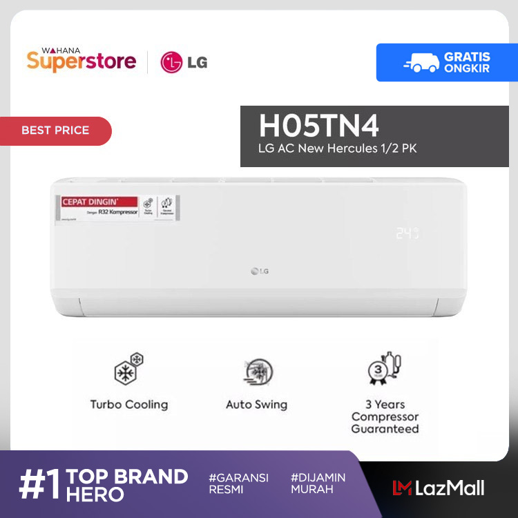 LG AC Wall Mounted Split 1/2 PK H05TN4 Lazada Indonesia