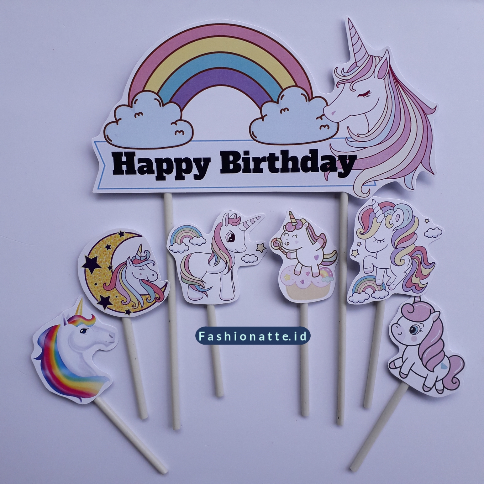 cake topper happy birthday unicorn topper kue medan fashionatee.id