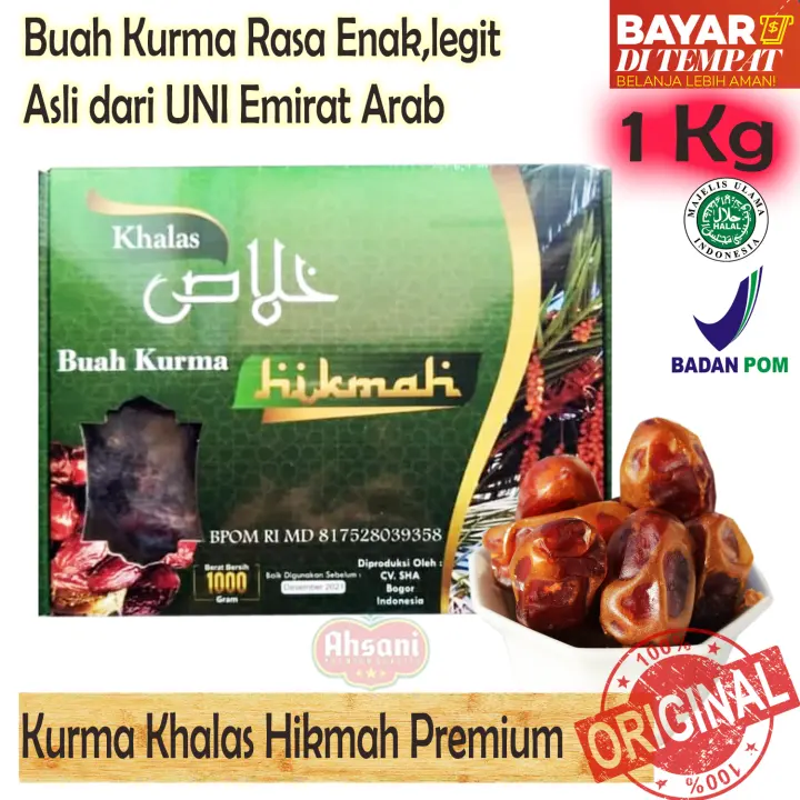 Kurma Hikmah Khalas Premium Kholas 1kg Lazada Indonesia