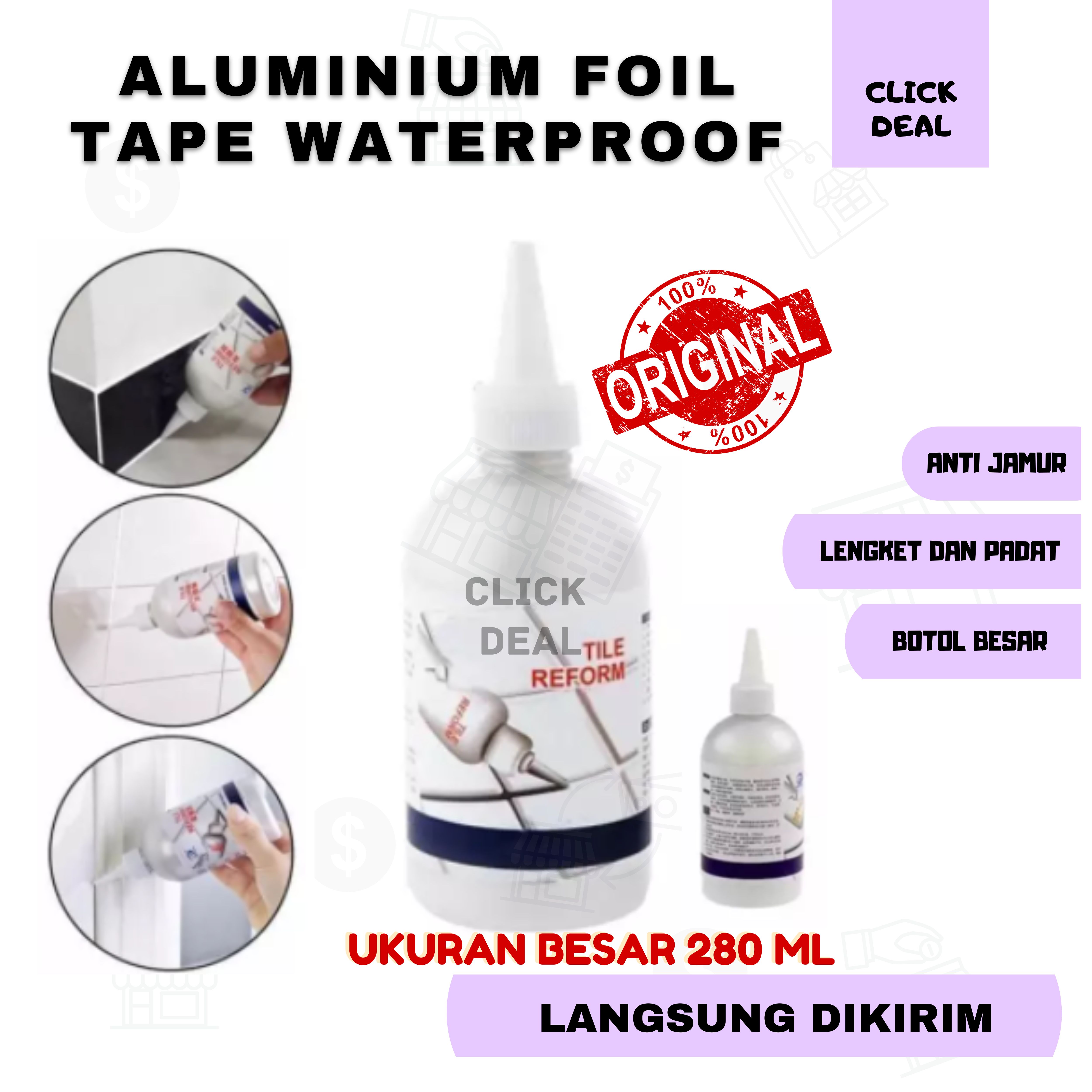 [BOTOL BESAR] Tile Reform Waterproof Nat Keramik Lantai Anti Jamur