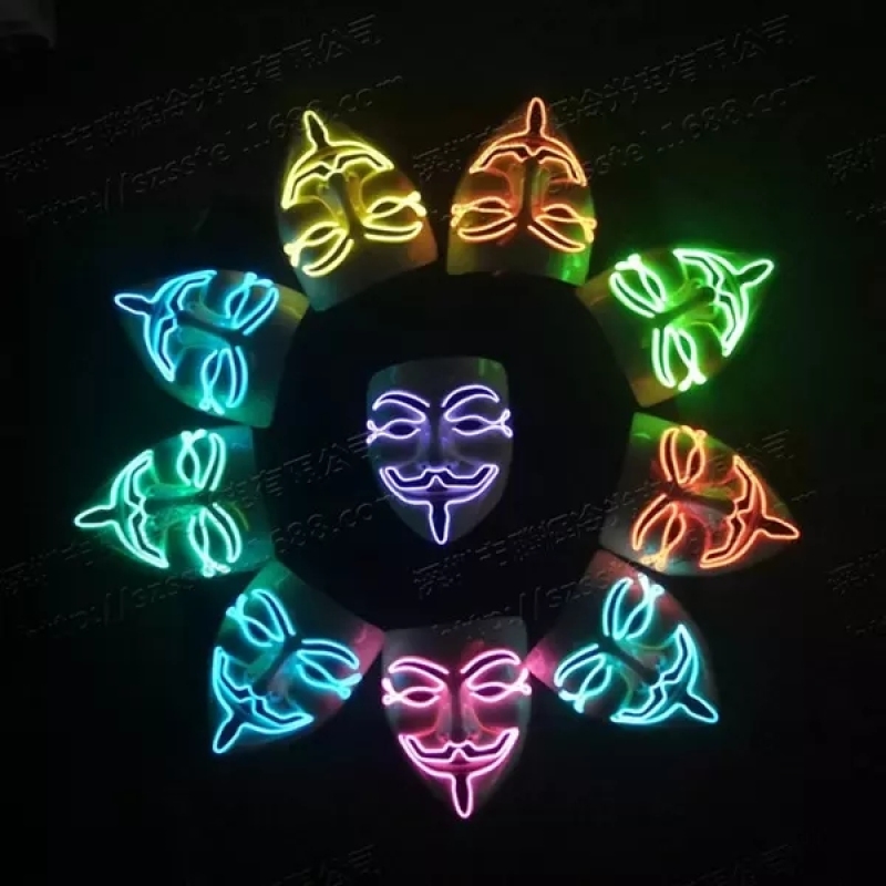 Giá bán LED Halloween event V for Vendetta hacker joker mask toys