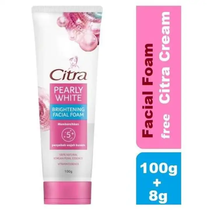 citra pearly white uv facial foam