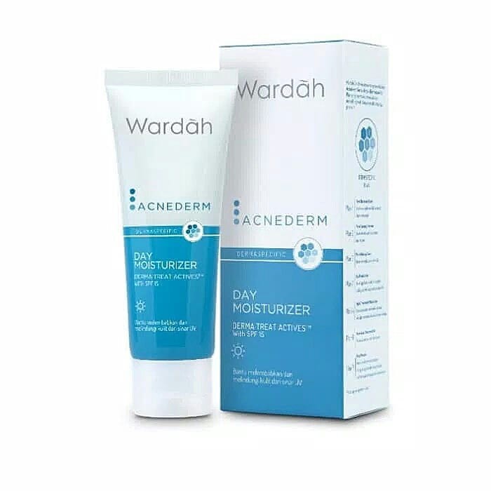 Wardah Acnederm Day Moisturizer 40 ml/ Krim Siang Jerawat Wardah / Pelembab Wajah Berjerawat Wardah / Perawatan Wajah