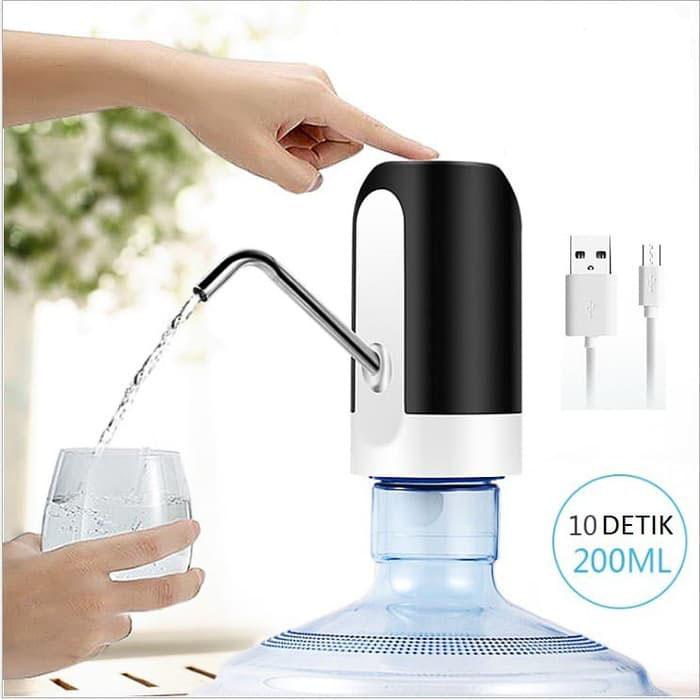 StarHome Pompa Air Galon Aqua Elektrik Listrik - Pompa Galon Charger USB - Water Dispenser Pump - Hitam
