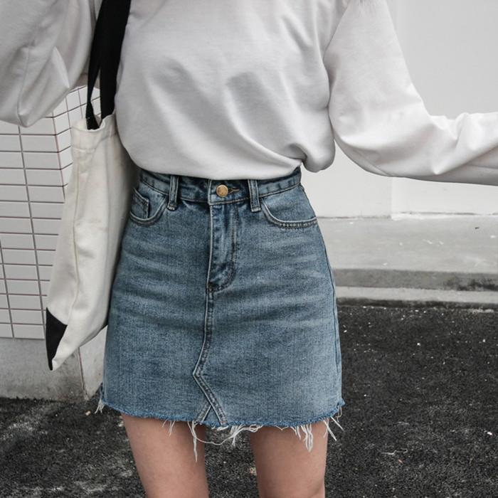 korean jeans skirt fashion