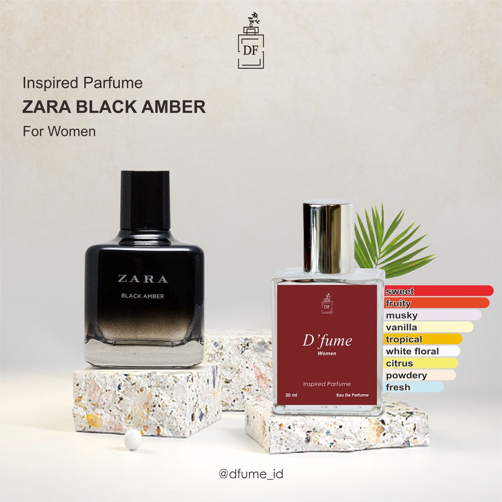 Promo Parfum Zara Black Amber Parfume Wanita Cewek Minyak Wangi