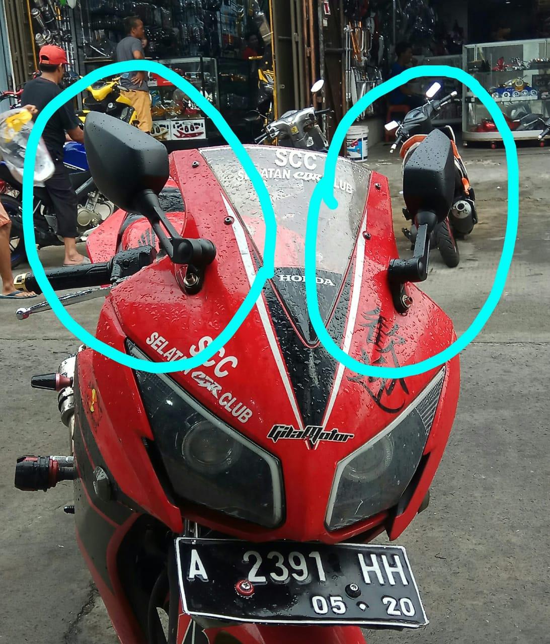 SPION MOTOR FERING CBR 150R MODEL DUCATI MODIFIKASI PASANG 1BAUT 1SET SCARLET Lazada Indonesia