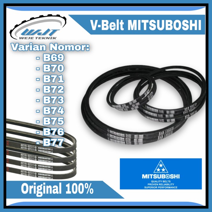 V-Belt Vanbelt Fanbel MITSUBOSHI B69 B70 B71 B72 B73 B74 B75 B76 B77 ...