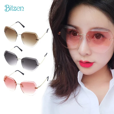 Bitzen COD Kacamata Hitam Frame Metal Gaya Korean Fashion Ulzzang Untuk Pria Wanita Sunglasses UV400