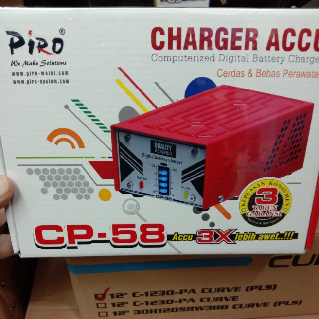 Charger accu piro cp 58 cas aki otomatis | Lazada Indonesia