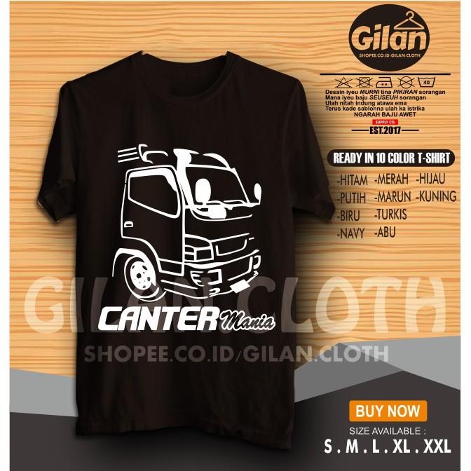 KAOS BAJU MOBIL MITSUBISHI CANTER MANIA DRIVER INDONESIA KAOS OTOMOTIF - GILAN CLOTHPUTIH,XL () (PUTIH,XL)