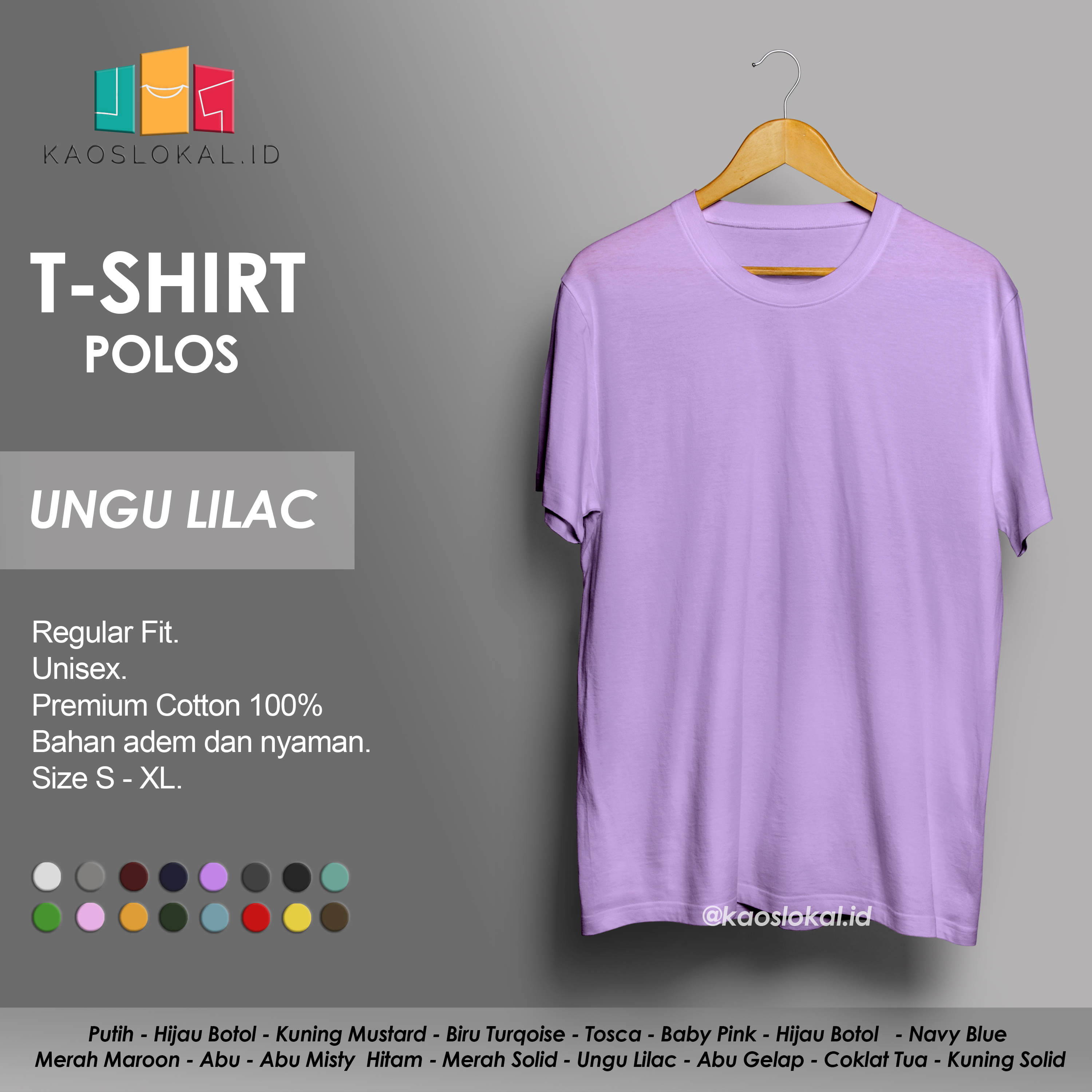 Baju Kosong Ungu Depan Belakang