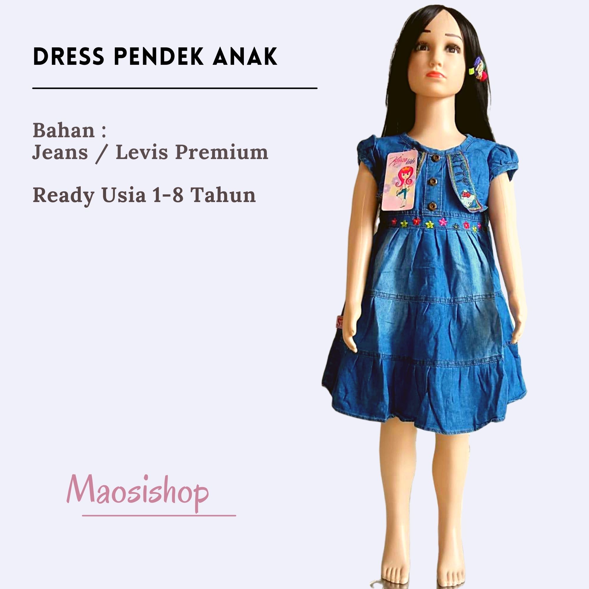 Promo Baju Anak Perempuan 1 8 Tahun Model Dress Jeans Pendek Premium Baju Kodok Anak Terbaru Baju Lebaran Anak Kekinian Lazada Indonesia