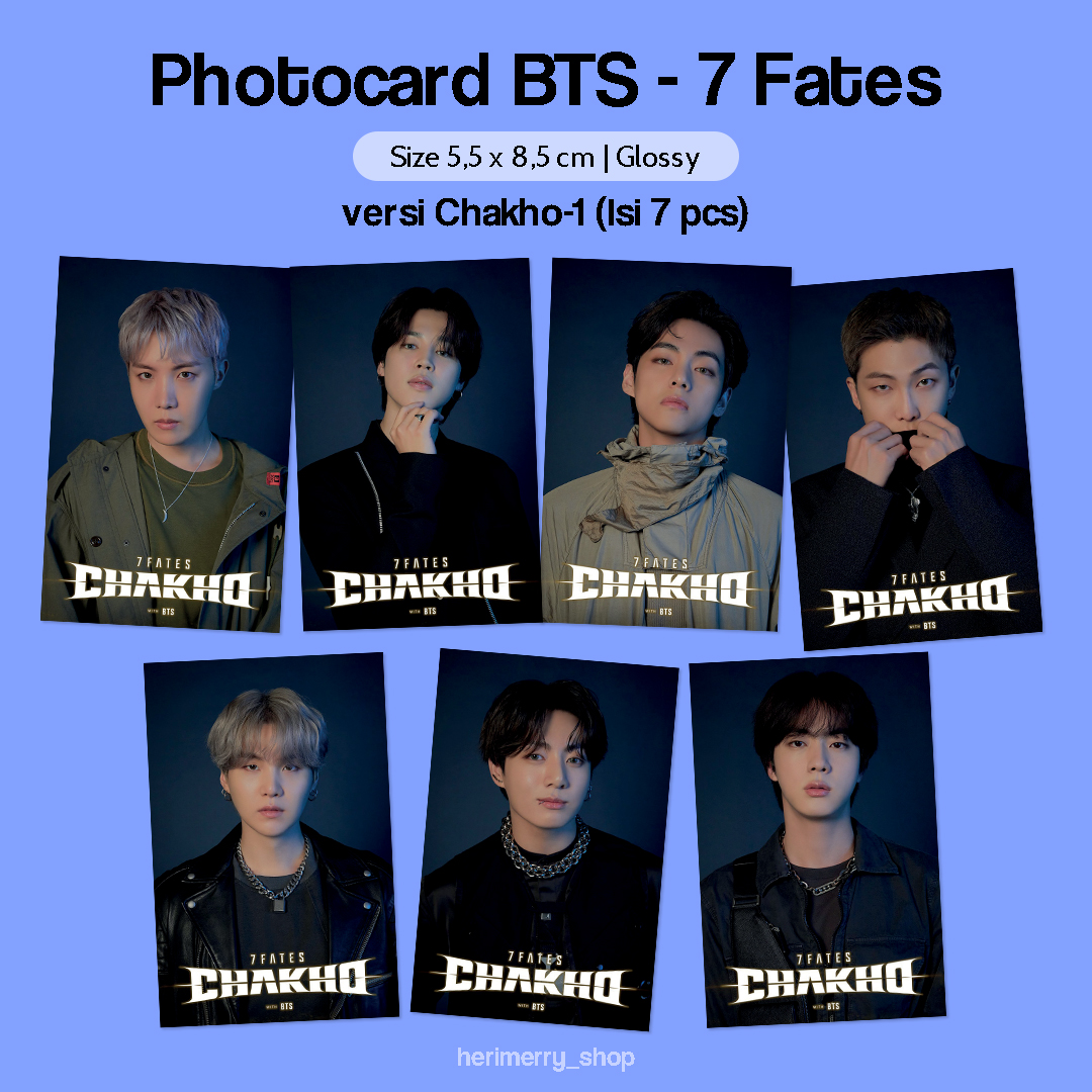 ISI 7 PCS) Photocard BTS 7 Fates Chakho - Kpop Kartu Photo card