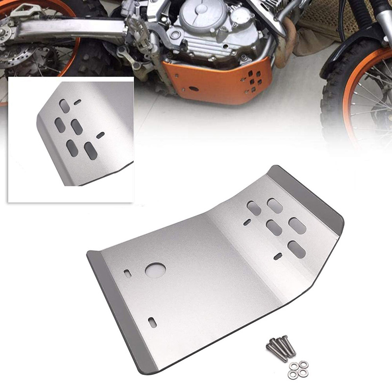 Motorcycle Engine Guard Cover Skid Plate for Yamaha Serow XT250 Tricker XG250 Motorcycle Accessories(Silver)