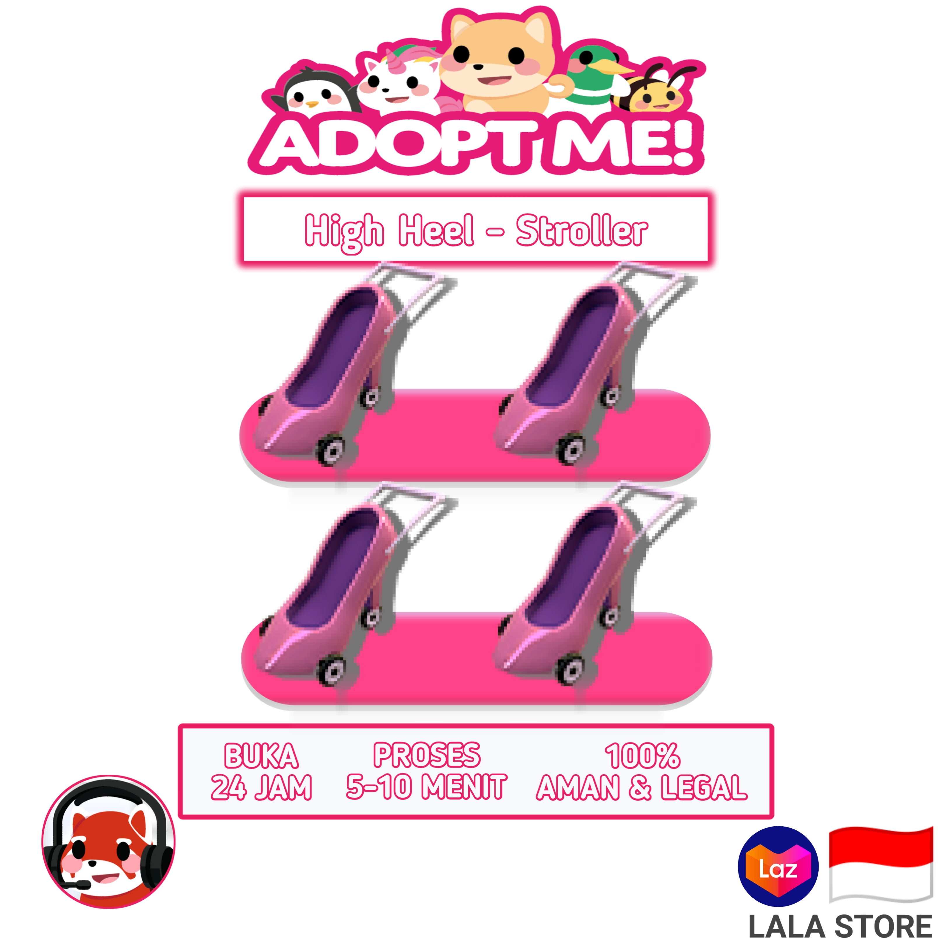Adopt Me Stroller High Heel Stroller Roblox Lazada Indonesia