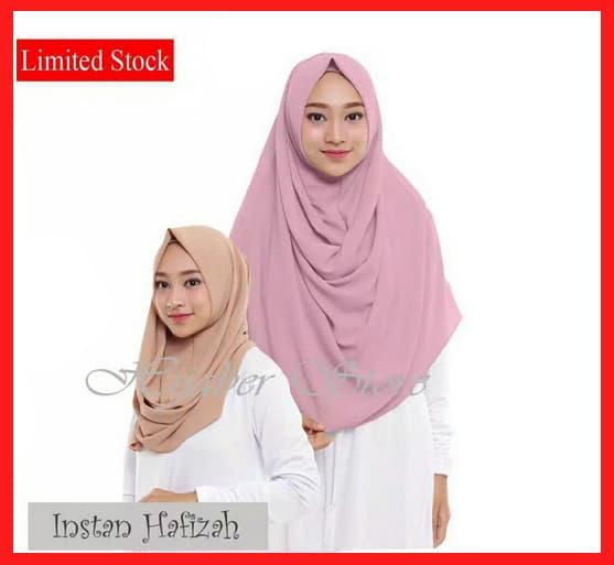 Jilbab Pashmina Instan Hafizah ( 2 in 1) syar'i atau pendek