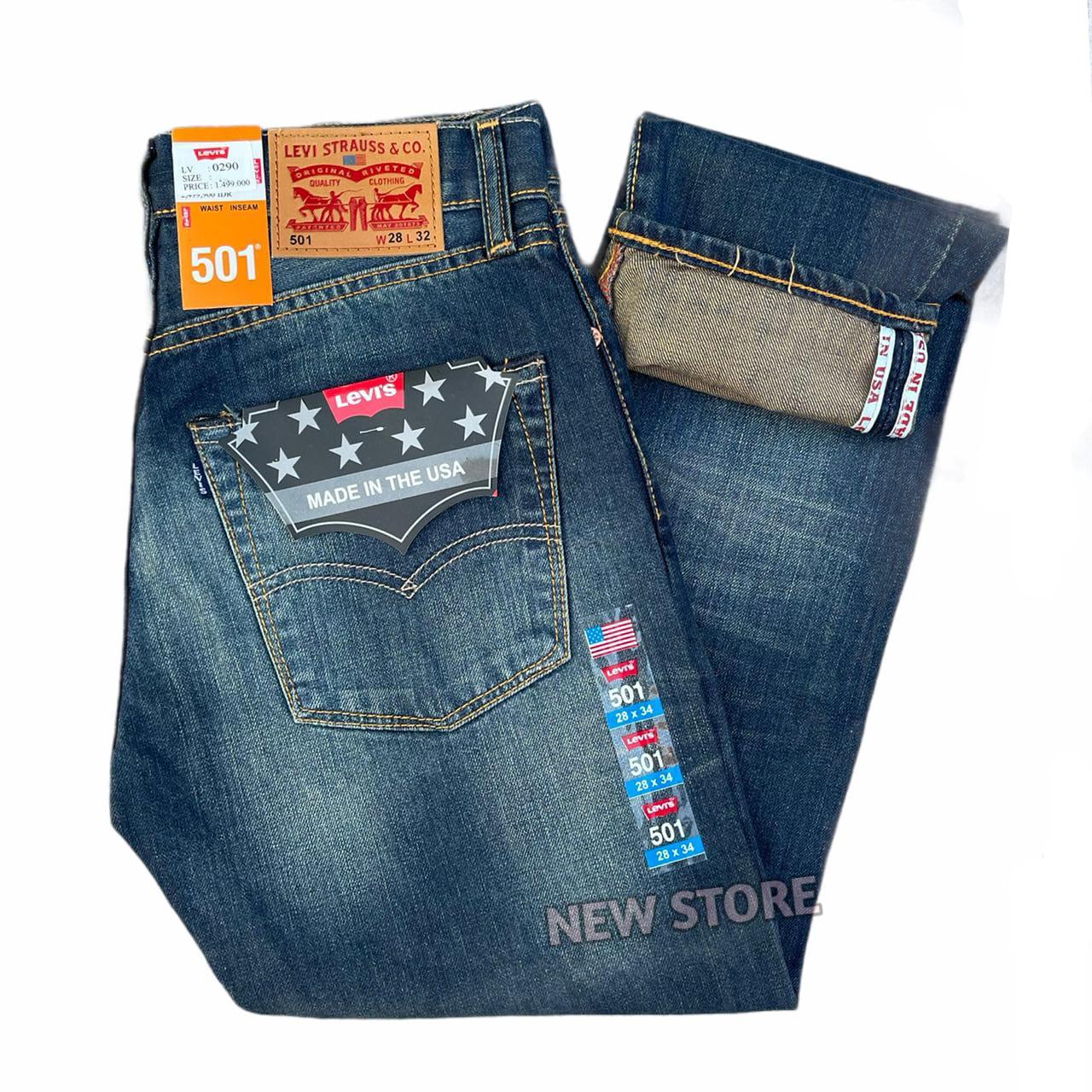 celana jeans pria levis wisker 