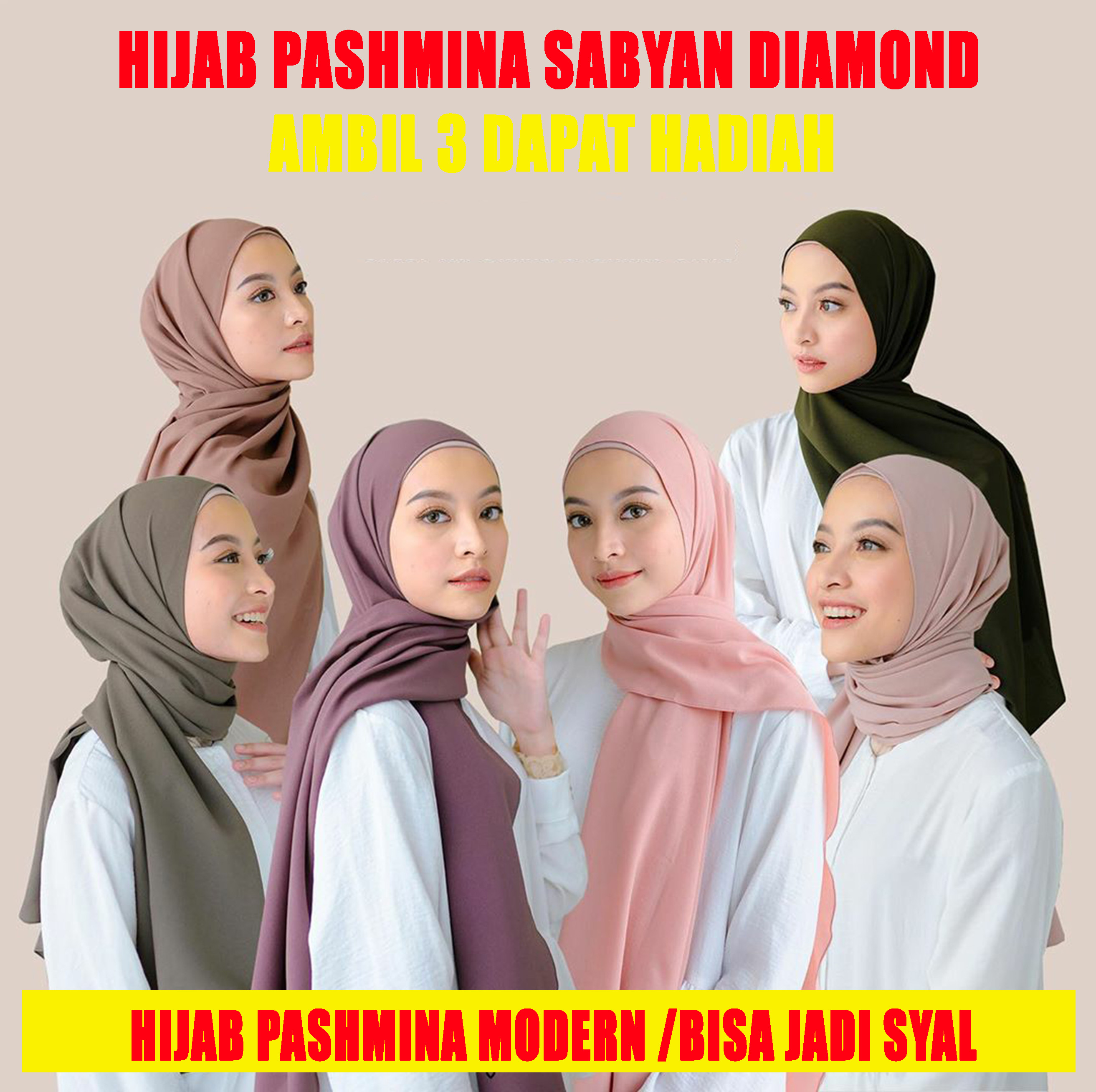 JILBAB PASHMINA DIAMOND SABYAN ITALYANO.PASMINA DIAMOND.KERUDUNG .HIJAB WANITA MUSLIM
