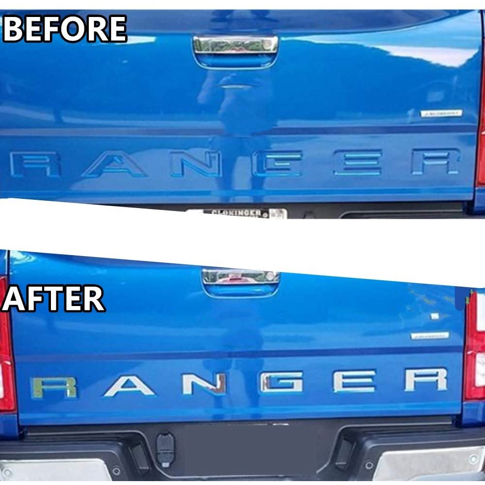 Chữ Chèn Cổng Sau Đề Can Nâng & Đề Can 3D Cho Ford Ranger 2019 2020, Biểu Tượng Cổng Sau Chữ Cái
