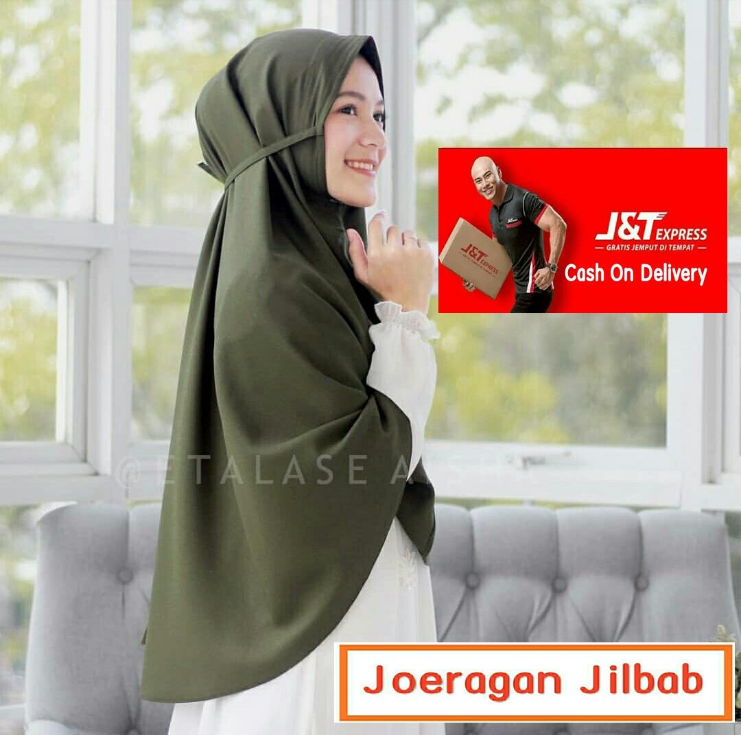 Jilbab Instan Khimar Non Pet Tali Pinguin 80 X 110
