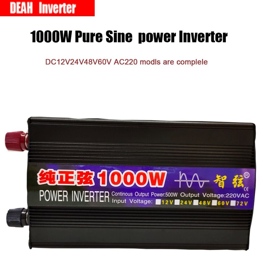 Power Inverter Mobil Pure Sine Wave DC 24 to AC 220V 1000W PLTS ...