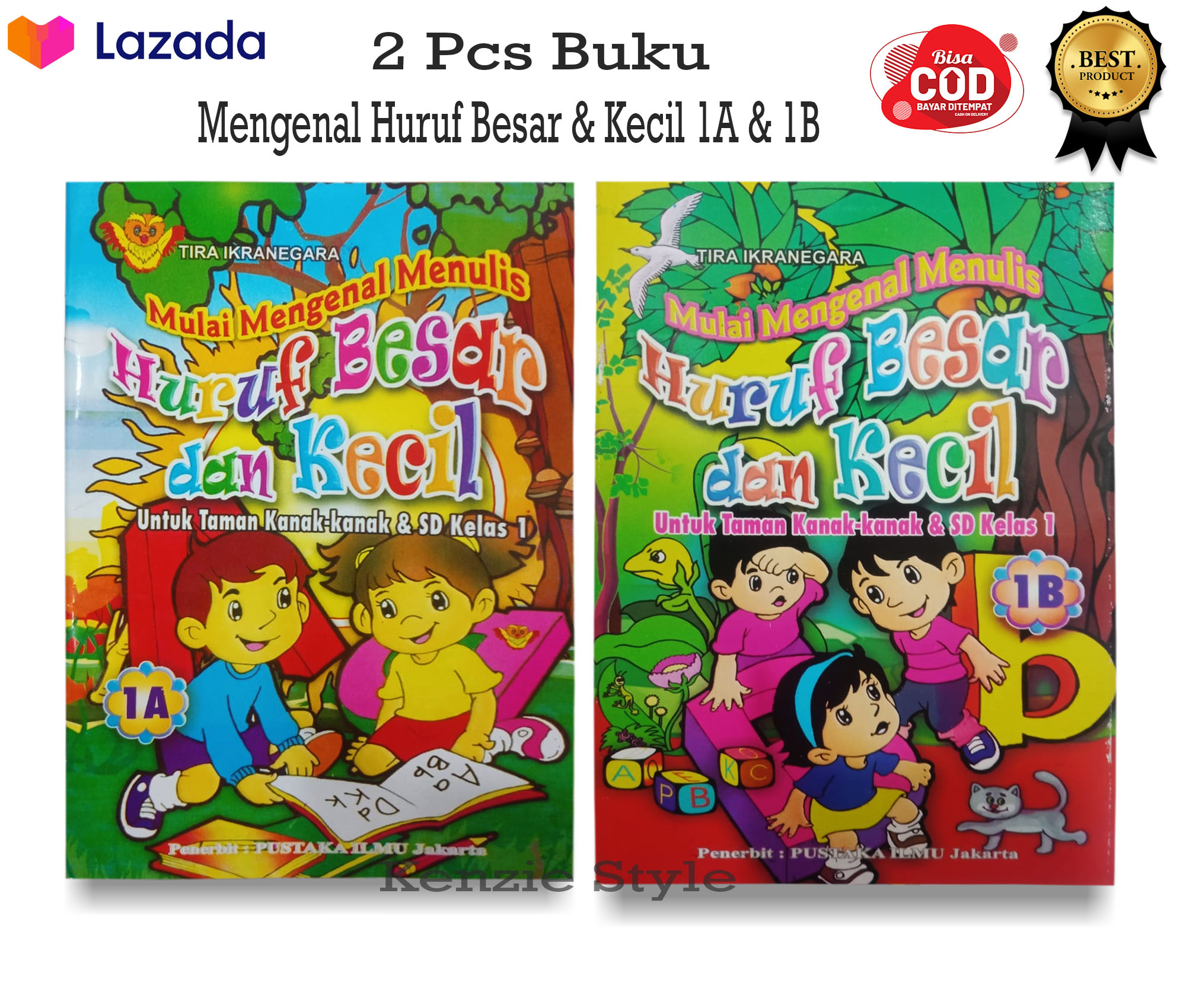 Paket 2 Pcs Buku Belajar Mengenal Huruf Besar Dan Kecil 1A & 1B ...