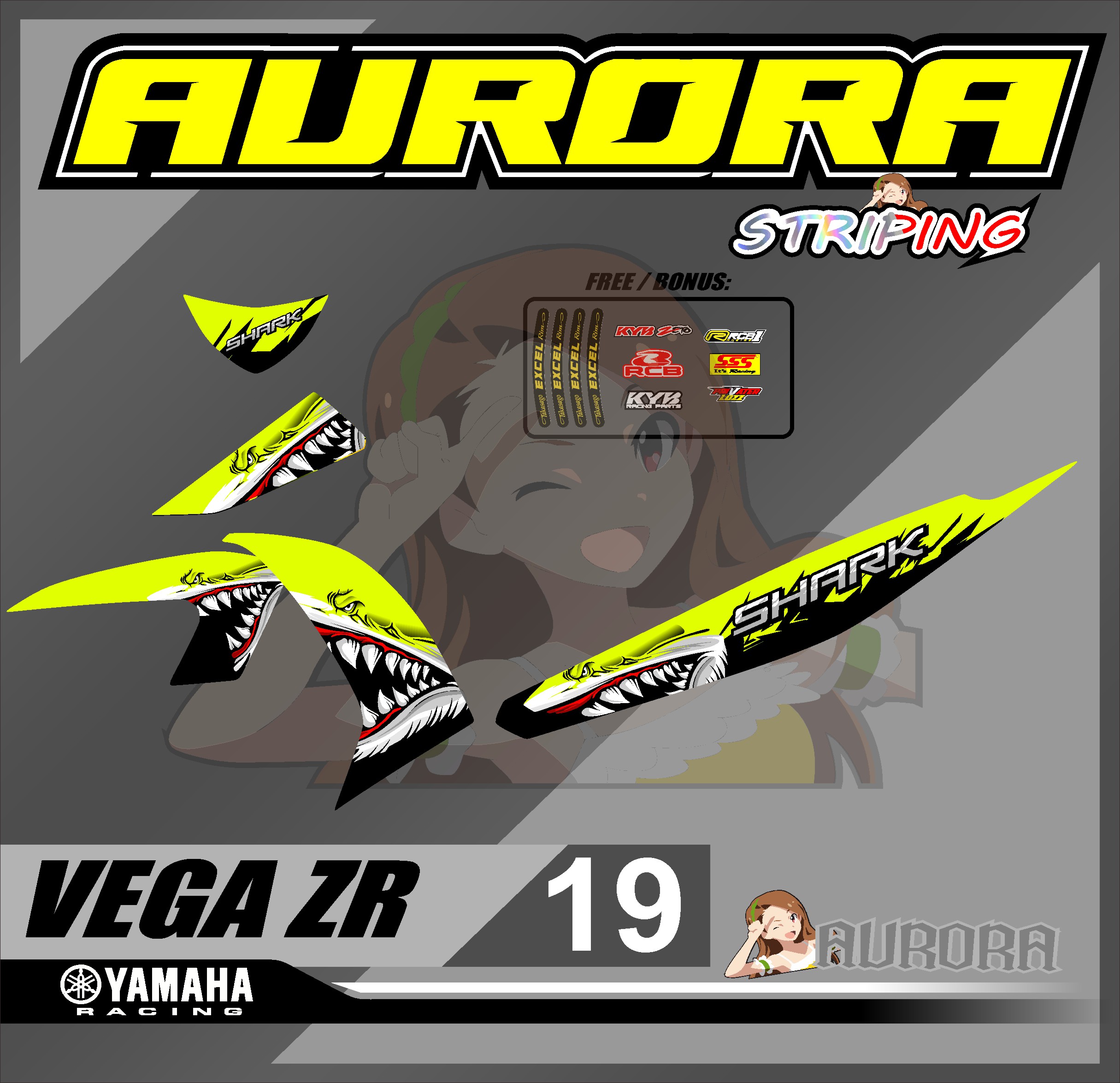 COD Sticker Striping Lis Variasi VEGA ZR MODIFIKASI TERBARU TERMURAH ...