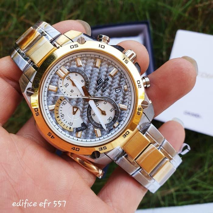 Jam Tangan Kasual Pria Casio Edifice Type EFR-564-HR - Stainless Steel Gold