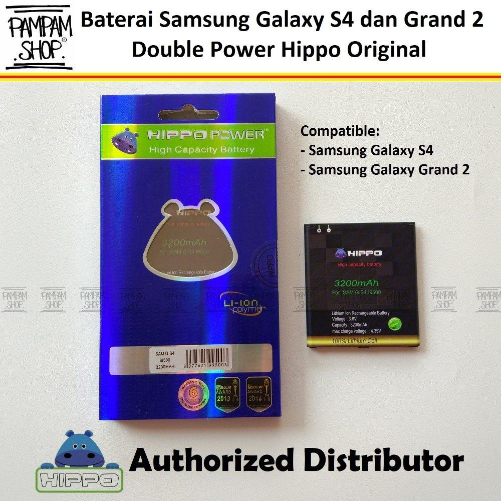 Baterai Hippo Double Power Original Samsung Galaxy S4 I9500 Ori Batre Batrai Battery Dual Handphone HP Hipo SEIN