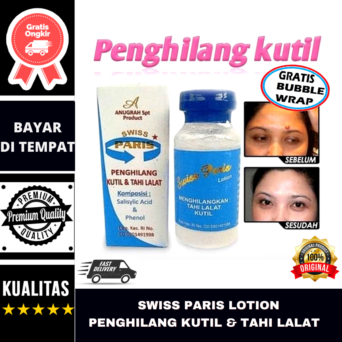 [ BISA COD ] Cream Penghilang Kutil Pelepas Tahilalat Permanen Swiss