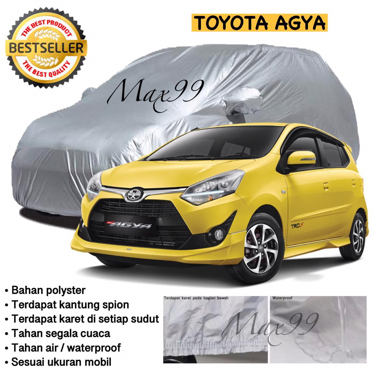 Sarung Mobil New Agya - Car Body Cover Toyota New Agya Silver Coating