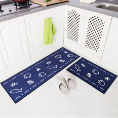 2 Pcs/set Non-slip Tikar Dapur Sofa Bath Karpet Ruang Duduk Meja Teh Karpet Kamar Tidur Kamar Mandi Karpet Pintu 40X60 Cm dan 40X120 Cm