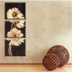 3 Panel Hot Jual Lukisan Dinding Modern Bunga Home Wall Art Foto Murah Paint On Canvas Cetakan Art Chrysanthemum (tanpa Bingkai)